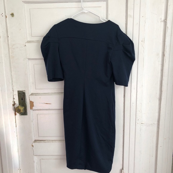 Eliza and Ethan Blue Asymmetrical Zip Dress - Picture 3 of 5